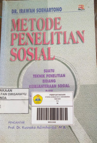 Image of Metode penelitian sosial ; suatu teknik penelitian bidang kesejahteraan sosial dan ilmu sosial lainnya