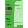 Bagian I Vogel ;  Buku Teks Analisis Anorganik Kualitatif Makro Dan Semimikro