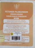 Petunjuk Pelaksanaan Undang-Undang Badan Hukum Pendidikan